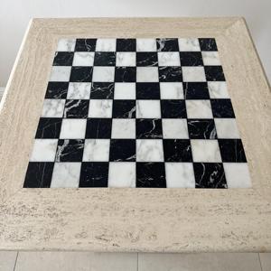 โต๊ะหมากรุกหินอ่อนธรรมชาติ โต๊ะเกมหินอ่อนสุดหรู งานฝีมือ ผลิตตามแบบที่กำหนด - Product Image 4