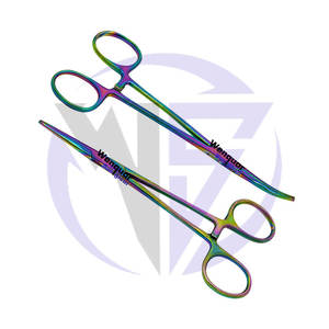 คีมเคลลี่หลากสี 2 ชิ้น 14 ซม. แบบตรง/โค้ง เครื่องมือแพทย์ผ่าตัด จัดส่งรวดเร็ว - Product Image 5