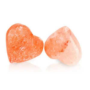 Grosir 2024 Batu pijat garam batu merah muda alami 7cm bentuk bulat 150-200 gram batu pijat garam Himalaya