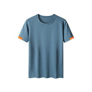 Camiseta de punto transpirable para hombre, novedad de 2022, venta al por mayor con logotipo personalizado, patrón sólido, estilo Formal - Product Image 1
