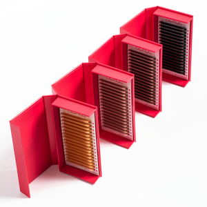 CharmLash professionnel pleine bande fibre synthétique Logo personnalisé en gros coréen PBT fibre 28 rangées plateau marron noir Lash Tech - Product Image 6
