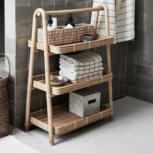 หวายธรรมชาติชั้นวางของยูทิลิตี้ชั้นวางจัดระเบียบ3-tiered สำหรับใช้ในบ้าน - Product Image 5