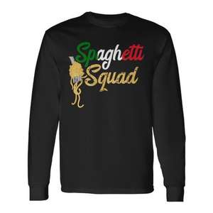 Camiseta de manga larga del equipo de cocina italiana Spaghetti Squad, ropa promocional del grupo Noodle Pasta Crew - Product Image 1
