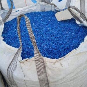 Tambour bleu propre rebroyé recyclé HDPE bleu tambour ferraille en plastique pur propre pour l'exportation - Product Image 4