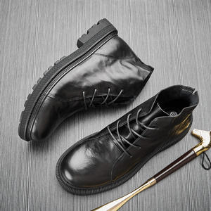 Chaussures Oxford en cuir de vachette pleine fleur avec talon amorti et design antidérapant, chaussures habillées pour hommes, chaussures en cuir - Product Image 3