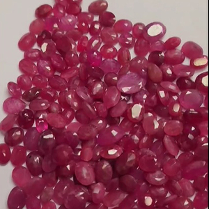 224 Uds Bangkok vidrio relleno rubí 7-15mm faceta ovalada 404 Cts lote Natural Iroc ventas rubí corte piedras preciosas sueltas para la fabricación de joyas - Product Image 1