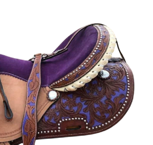 Selle Western en cuir véritable de qualité supérieure pour l'équitation et les courses de barils - Product Image 4