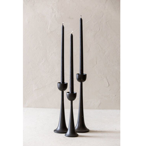 Nouvellement Design luxe noir grand ensemble de 2 bougeoirs support fer noir pour mariage hôtel maison bougeoirs muraux - Product Image 2