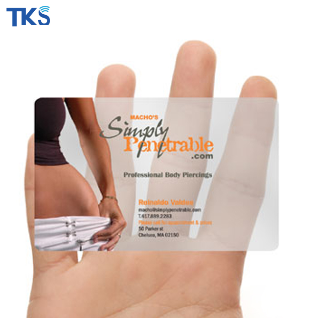 Custom Unique Waterproof PVC Glossy Clear Business Card Transparent Name Card