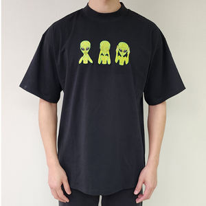 300 GSM coton biologique poids lourd Boxy goutte épaule T-Shirt grande taille hommes broderie personnalisée impression sur l'épaule - Product Image 3