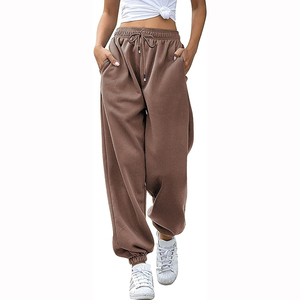 Pantalon de survêtement évasé Super confortable de haute qualité pour femmes taille élastique Streetwear été survêtement cordon jambe large Super doux - Product Image 5