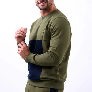 Screen Puff impresión algodón bordado hombres invierno liso mezclado personalizado hombres cuello redondo sudadera alta calidad peso pesado - Product Image 4