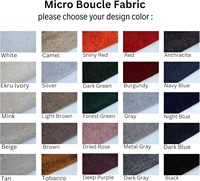 Micro Boucle Polsters toff-57 ''Wide Color Polsters toff von Yard Boucle für Stuhl Sofa Couch Bank Sessel