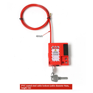Adjustable Steel Wire Safety <strong>Cable</strong> <strong>Locks</strong> With Built-in Brass <strong>Lock</strong> Cylinder Lockout Tagout Product <strong>for</strong> Enhanced <strong>Security</strong> <strong>for</strong> <strong>Lock</strong> - Product Image 5