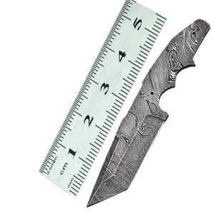 Lame vierge en acier damas Couteau forgé Couteaux personnalisés Lames vierges pleine soie - Product Image 2