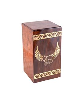 Urnas de cremación de palisandro para cenizas humanas Adulto Grande-Urna de entierro de madera para columbario-Caja de urna funeraria (250 pulgadas cúbicas) - Product Image 1