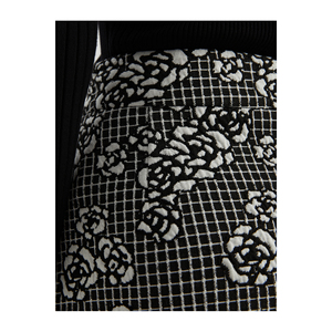 Mini-jupe en tricot à motifs floqués en mélange de coton pour femme, très colorée - Product Image 6