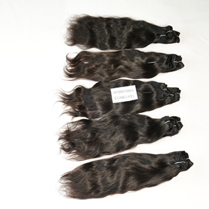 Machine double trame faisceaux cheveux vierges cuticule alignée Un doner meilleure qualité couleur naturelle brut ondulé temple indien cheveux humains - Product Image 2