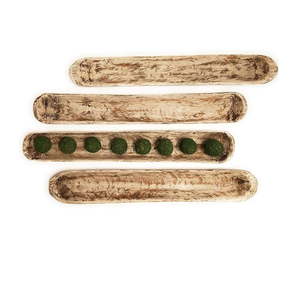 Long bol à pâte en bois plateau de service décoratif pour nourriture Snack assiette à Dessert bols à pâte décoratifs de table - Product Image 6