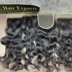 Extensions de cheveux Remy 100% humains bruts indiens 5/5 pour la fermeture de dentelle suisse légère ondulée Afro/Curl Styles paquet de perruque - Product Image 2