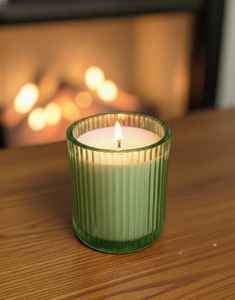 Bougie en verre de grande taille, bougie en verre de luxe à nervures, bougie en verre à combustion longue, sans fumée, bougie en cire de soja parfumée pour une ambiance cosy - Product Image 3