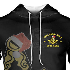 เสื้อฮู้ดลายกราฟิกโลโก้ฟรีเมสัน เสื้อฮู้ดผ้าคอตตอนผสม สไตล์ฟรีเมสัน - Product Image 4