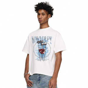 T-shirt graphique surdimensionné pour hommes Streetwear personnalisé à impression audacieuse haut tendance en gros pour une tenue décontractée quotidienne - Product Image 4