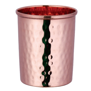 Premium Quality Gorgeous look pure Copper tumbler glass <b>cup</b> for water decorated tumbler <b>large</b> custom for drinking ware - Product Image 1