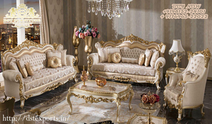 Ensemble de canapé rembourré au Design victorien pour la maison, Style européen de luxe, ensemble de salon, meilleur ensemble de Table à manger sculpté à la main - Product Image 3