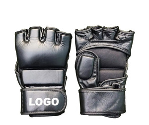 Guantes MMA de medio Dedo de calidad superior, ropa de lucha y entrenamiento, guantes MMA para adultos, guantes MMA con cordones para hombres a la venta - Product Image 1
