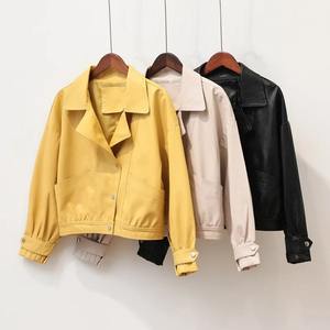 Loose Faux Leather Canvas Jacket Men New Motorcycle Short Coat Winter Outwear High Street - Product Image 3