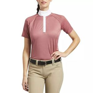 Chemise d'équitation à manches courtes pour femmes, vêtements de sport à boutons, vêtements actifs, équitation équestre, basalayer pour femmes - Product Image 4