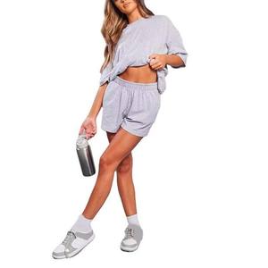 2025 Yoga Outfit <b>Women</b> Two Piece <b>Sets</b> Made in Pakistan Apparel Stock T-Shirts Fashion Clothing <b>Shorts</b> Plus Size <b>Tops</b> Cotton <b>Sets</b> - Product Image 3