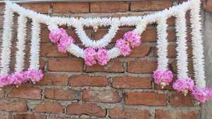 Guirnalda Decorativa de Jazmín Artificial para Puerta Principal, Entrada, Decoración de Bodas, Hogar, Fiestas, Varalakshmi Pooja, Onam, Bandarwar, Ecológica - Product Image 6