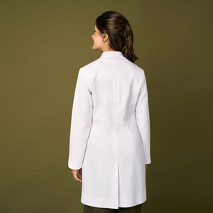 YUHONG <span class=keywords><strong>Camice</strong></span> da Medico Elegante Bianco a Maniche Lunghe per Donne, Uniforme Ospedaliera in Poliestere/Cotone Intrecciato Resistente e Confortevole - Product Image 5