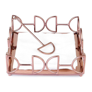 Elegant Vintage Restaurant Napkin Holder Creative Gold Plated Metal Napkin Holder With Ornate Swirl Design For Kitchen Decor - Product Image 3