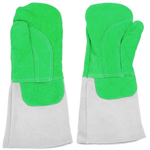 Gants de four en cuir suédé résistants à la chaleur, manchette longue, protection respirante/comfortable, anti-écrasement, isolés contre le froid - Product Image 3