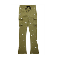 Pantalon de jogging évasé décontracté pour homme, avec logo personnalisé, taille élastique, en toile écologique 100 % coton de haute qualité