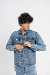 2025 conception personnalisée en gros Denim veste hommes Slim Fit Style décontracté Denim jean vestes et manteaux OEM entretenu respirant - Product Image 6
