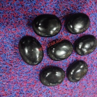 NOUVEAU EN GROS Pierre de palmier polie en agate étoilée et obsidienne noire naturelle, pierre de guérison de poche, pierre précieuse pour la méditation Reiki et l'amour