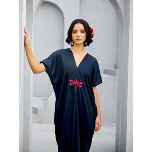 Plus Size Agni <b>Kaftan</b> Dashiki <b>Dress</b> in Cotton Silk Polyester & Viscose - Product Image 6