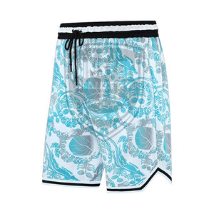 Pantalones cortos de baloncesto de cintura media para hombre estilo High Street nuevo diseño personalizado con patrón sólido e impresión digital - Product Image 1