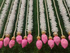 Wholesale White Jasmine and <b>Pearl</b> Garland for Indian Wedding Decoration Garland for Mandap Nikaah Haldi Mehndi Backdrop Decor - Product Image 5