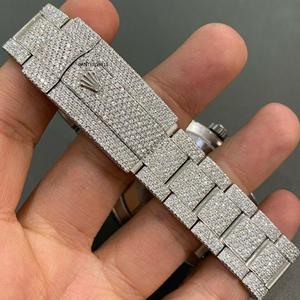 Luxury Iced Out Moissanite <b>Watch</b> Stainless Steel Hip Hop Diamond Style Automatic <b>Wrist</b> <b>Watch</b> - Product Image 2