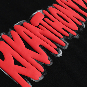 Personalizado para hombre Puff Imprimir Streetwear Tee OEM Fábrica de algodón de gran tamaño T Shirt 3D Raised Logo Design Shirt - Product Image 4