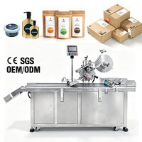 Machine d'étiquetage automatique YM210D directe usine pour bouteilles plates, boîtes et sacs, avec imprimante de codes de date intégrée