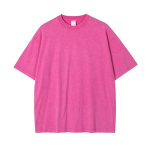 T-shirt délavé à l'acide pour hommes en gros Streetwear Hip Hop Stone 100% coton t-shirts avec logo personnaliser t-shirt vintage surdimensionné - Product Image 2