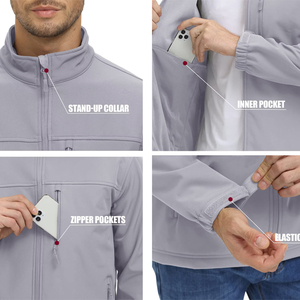 Venta al por mayor de hombres al aire libre lluvia invierno trabajo chaquetas y abrigos impermeable a prueba de viento chaqueta cortavientos para los hombres - Product Image 6