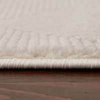 Handmade Geometric Cream Area Rug for Living Room Bedroom-Oriental Rectangle Carpet