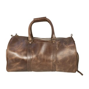 Bolso de lona de cuero hecho a mano de lujo, equipaje de viaje Vintage marrón, bolso de noche de fin de semana para hombre, venta al por mayor, gimnasio, llevar - Product Image 2